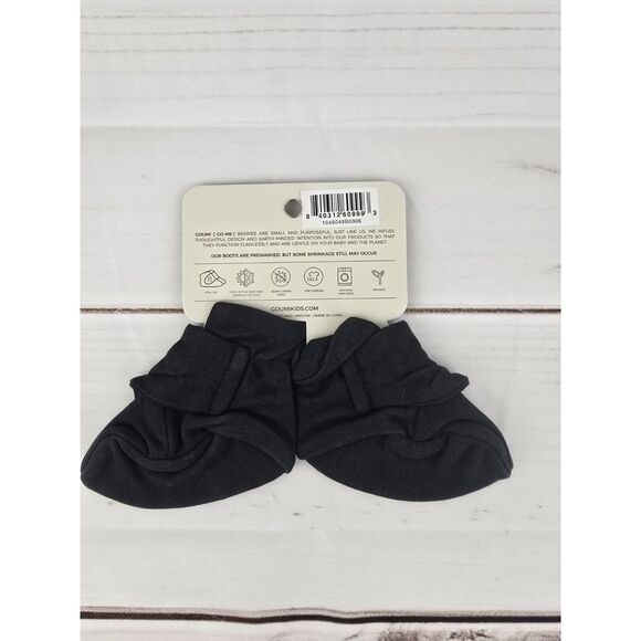 Goumi Boots Organic Bamboo Black Size 3-6 Months NEW - Picture 2 of 3